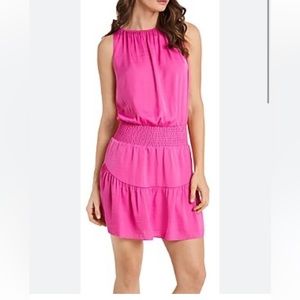 1.STATE pink smocked waist mini dress